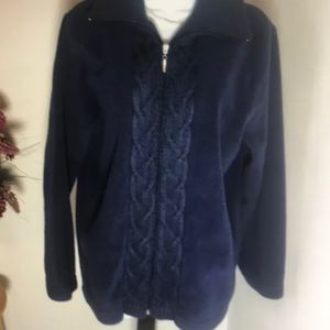 Jennifer Moore turtle neck zip up sweater medium